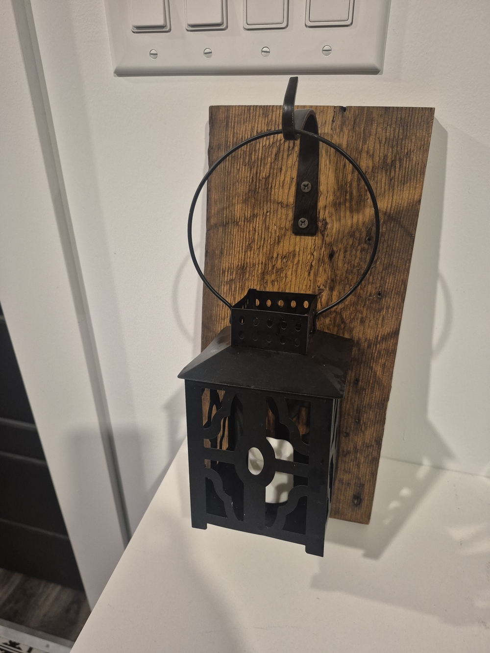 Primitive Black Decorative Wall Lantern